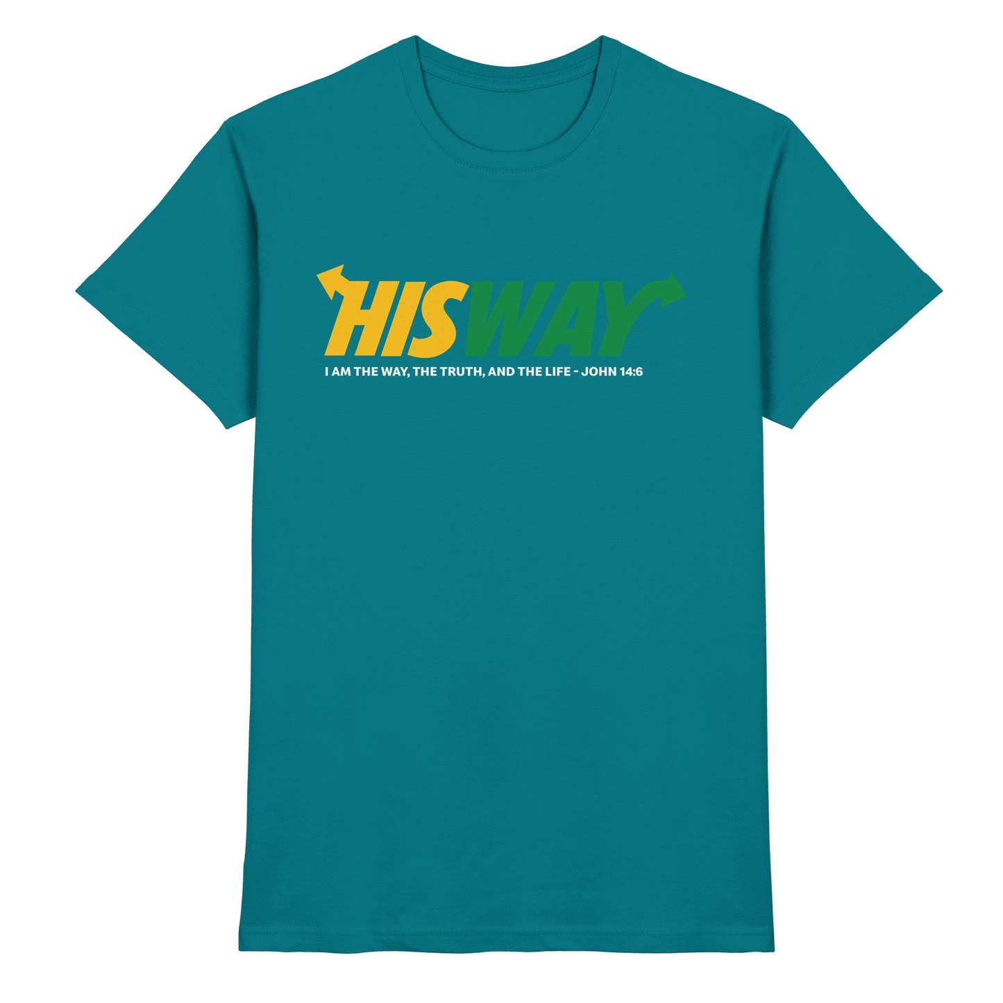 His Way – John 14:6 | Christliches Statement Design mit Johannes 14,6 - Premium Shirt
