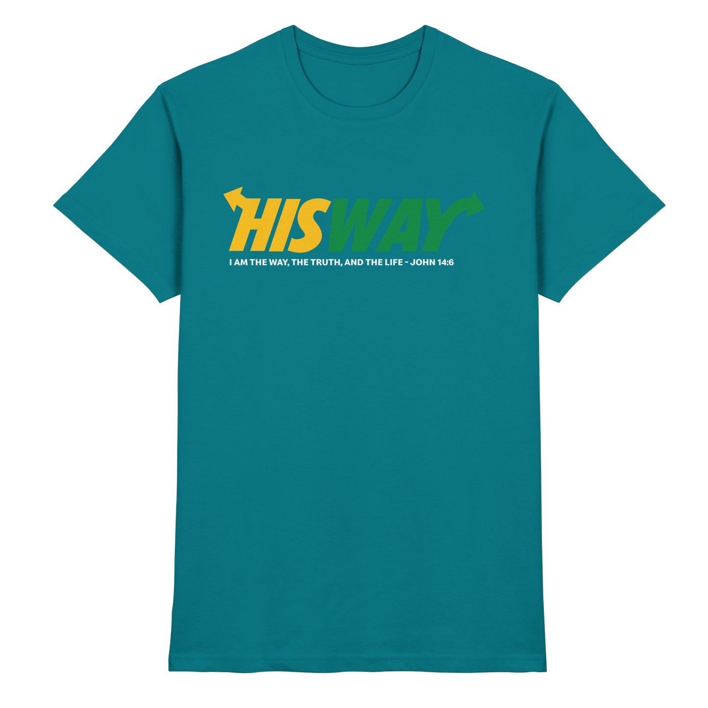 His Way – John 14:6 | Christliches Statement Design mit Johannes 14,6 - Premium Shirt