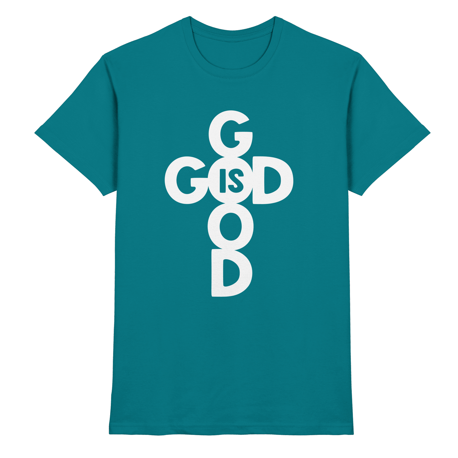 God is Good | Christliche Kleidung & Geschenke im Kreuz-Design - Premium Shirt