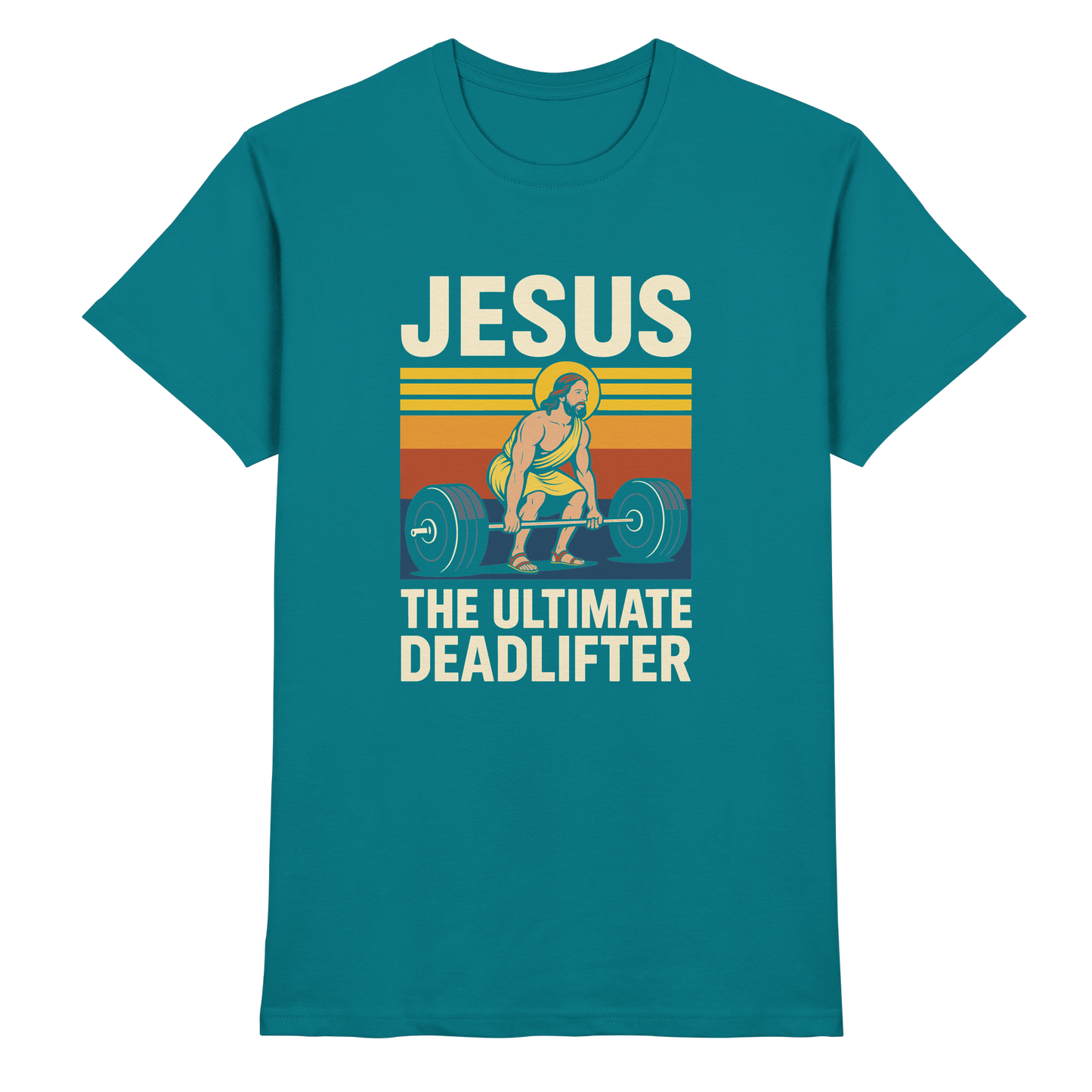 Jesus Deadlifter – Jesus the Ultimate Deadlifter | Christliches Fitness Design - Premium Shirt