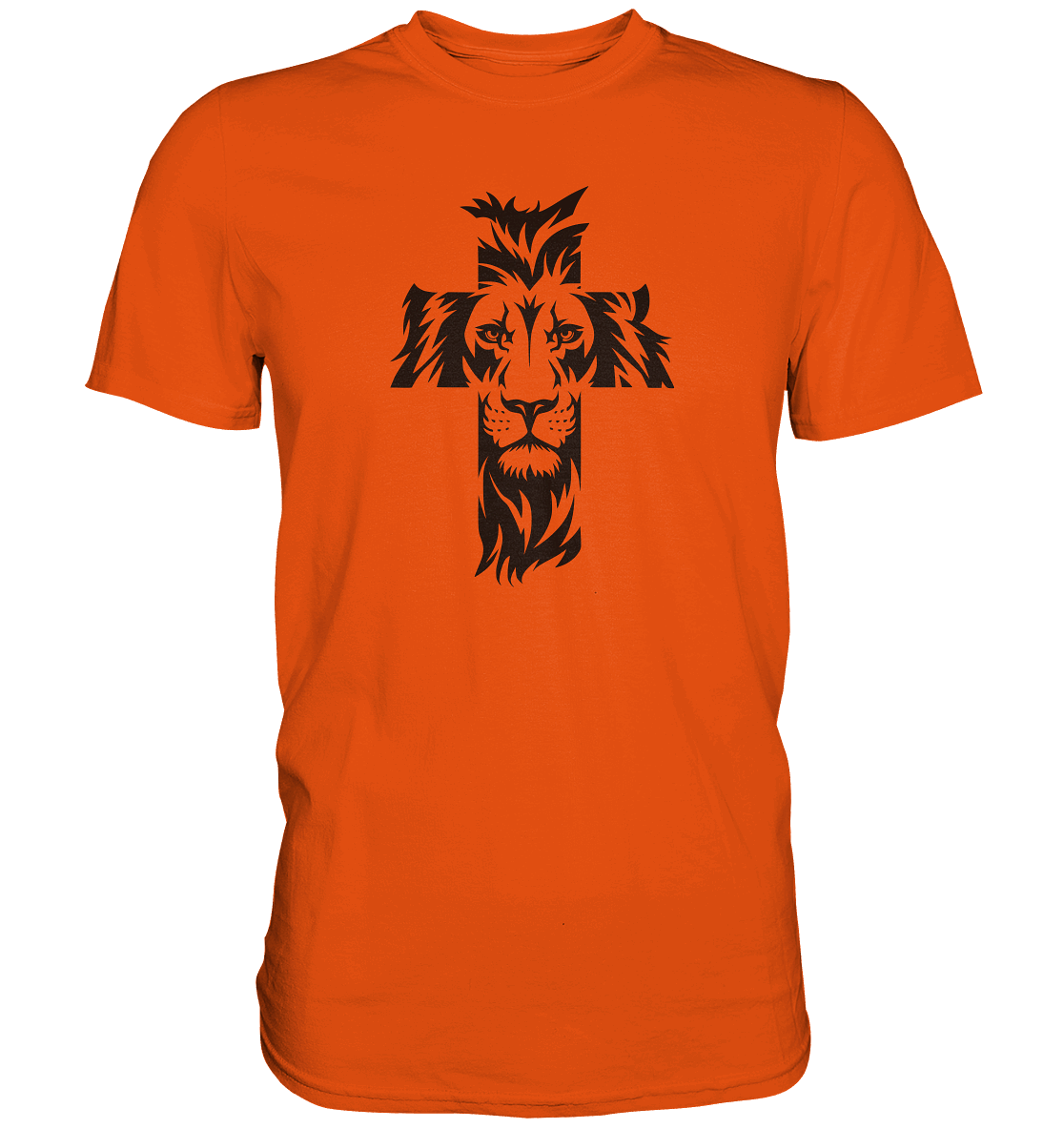Der Löwe im Kreuz – Mut und Gnade vereint | Christliche Kleidung - Premium Shirt