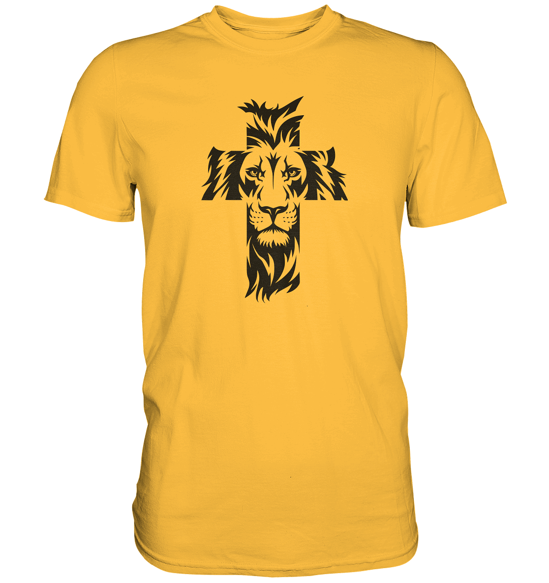 Der Löwe im Kreuz – Mut und Gnade vereint | Christliche Kleidung - Premium Shirt