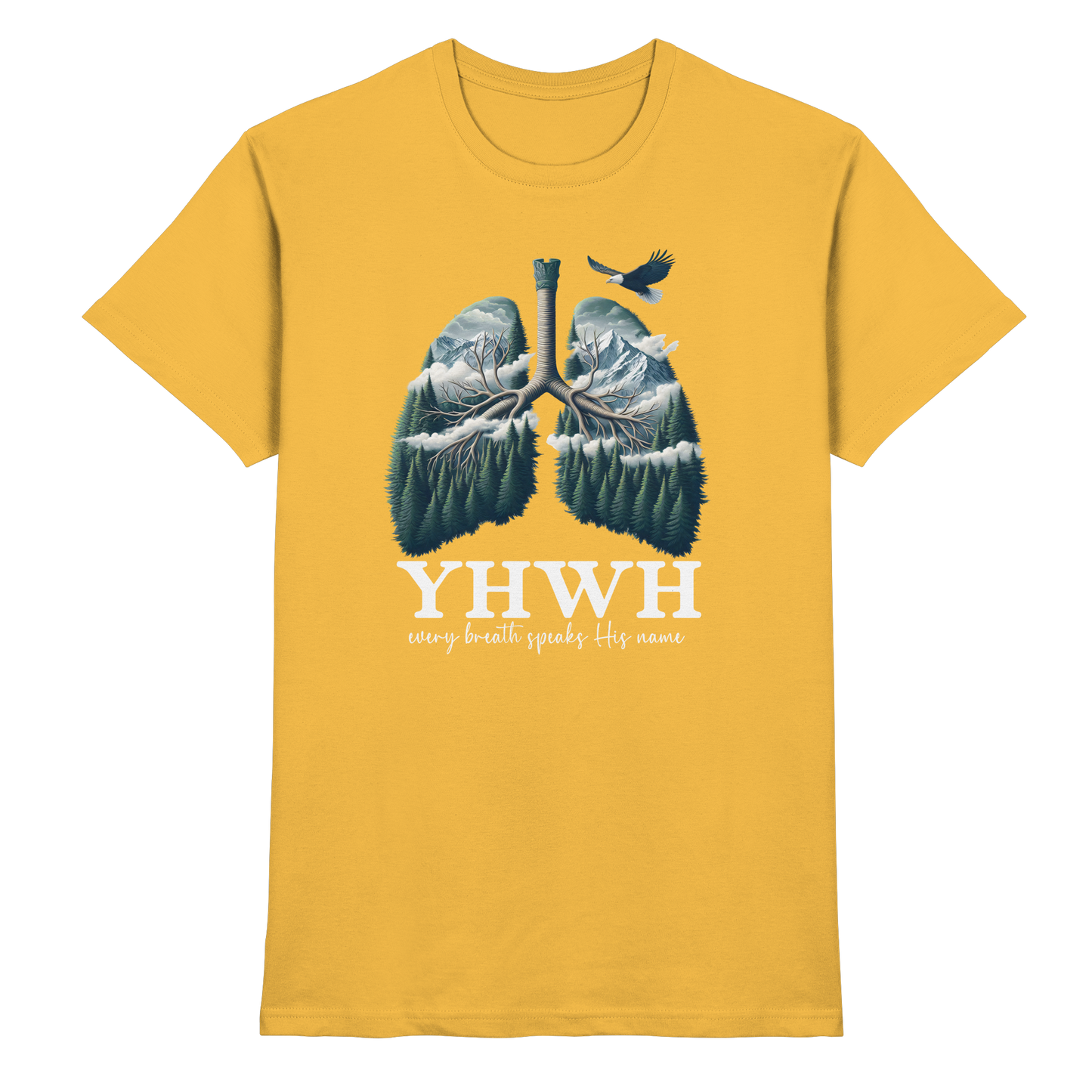 YHWH – Every Breath Speaks His Name | Atem des Lebens | Christliches Design - Premium Shirt
