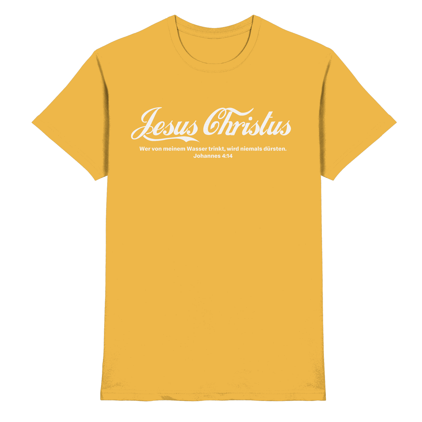 Jesus Christus – Johannes 4,14 | Christliches Statement Design „Lebendiges Wasser“ - Premium Shirt