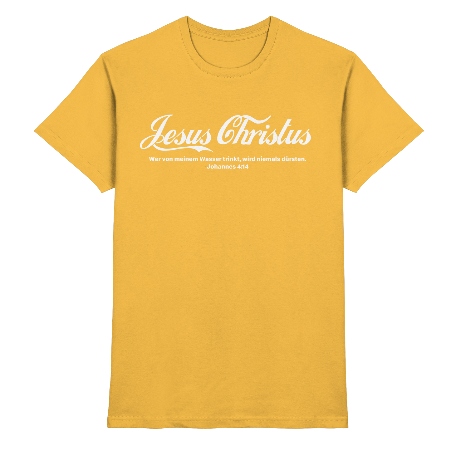 Jesus Christus – Johannes 4,14 | Christliches Statement Design „Lebendiges Wasser“ - Premium Shirt