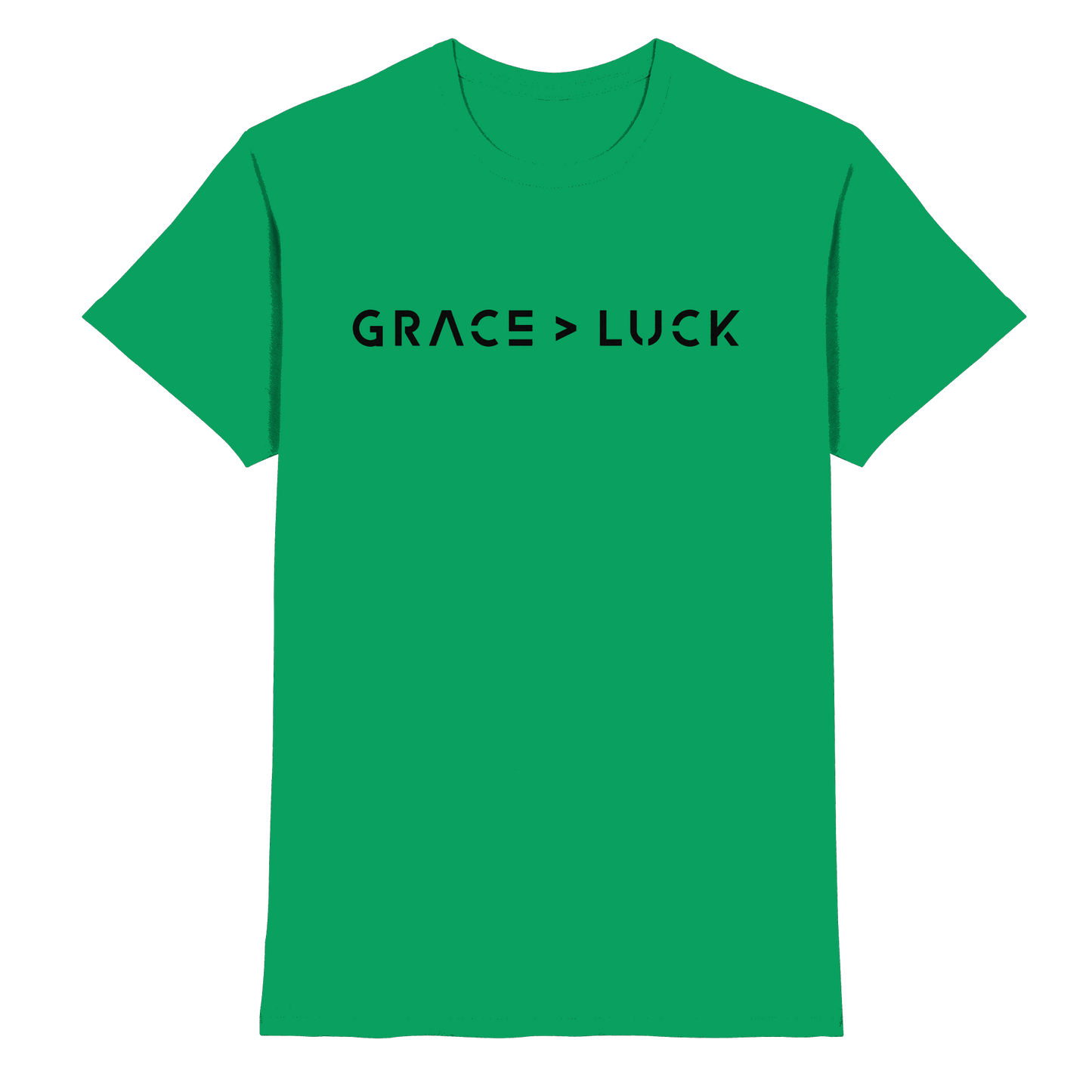 Grace > Luck | Christliches Design über Gottes Gnade - Premium Shirt