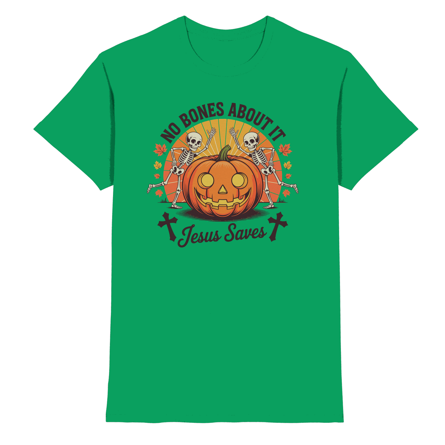 No Bones About It – Jesus Saves | Christliche Kleidung & Geschenke zu Halloween - Premium Shirt