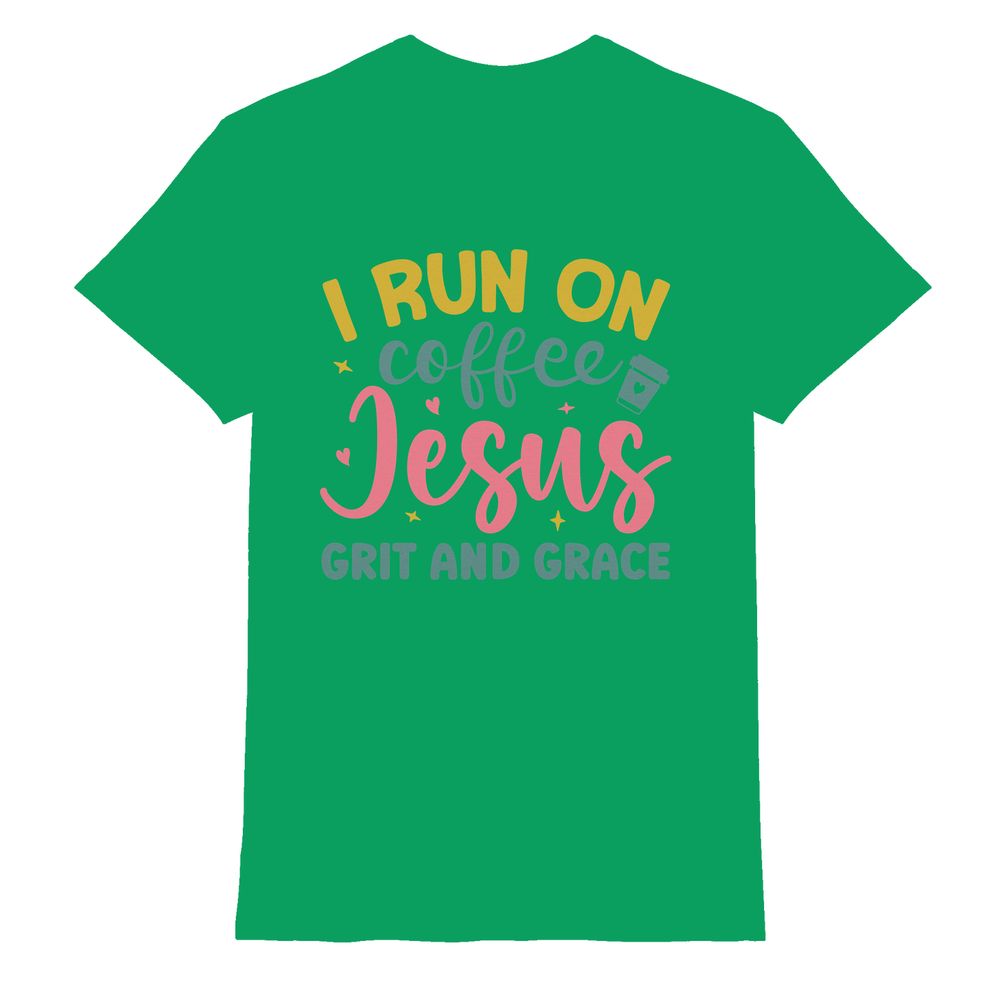 I run on coffee, Jesus, grit and grace | Christliche Produkte - Premium Shirt