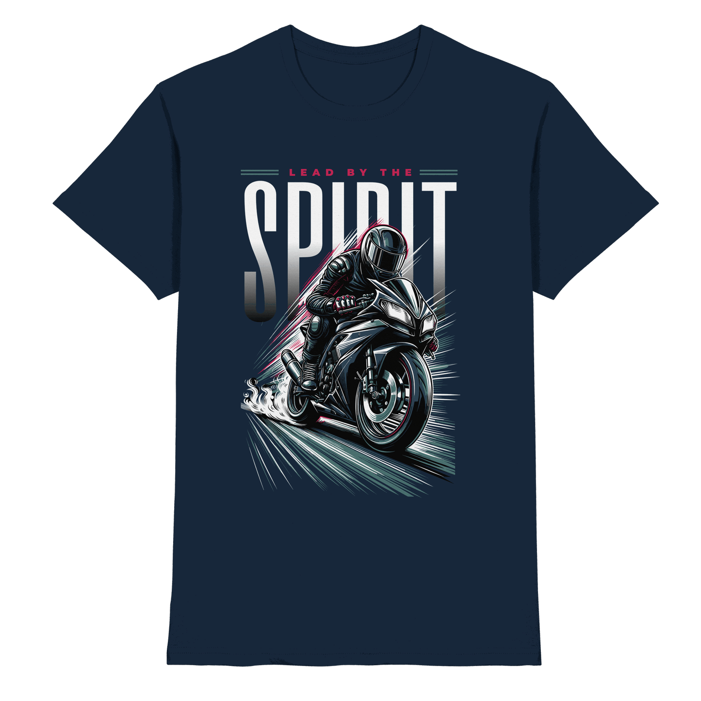 Lead by the Spirit | Christliche Kleidung & Geschenke im Motorrad-Design - Premium Shirt