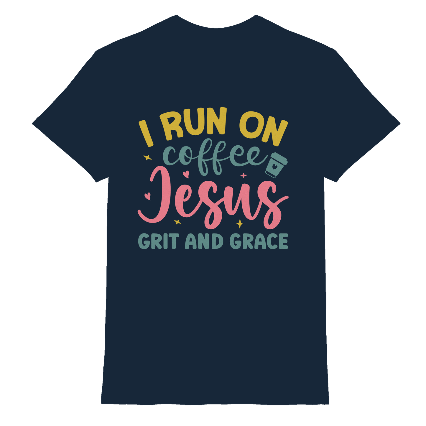 I run on coffee, Jesus, grit and grace | Christliche Produkte - Premium Shirt