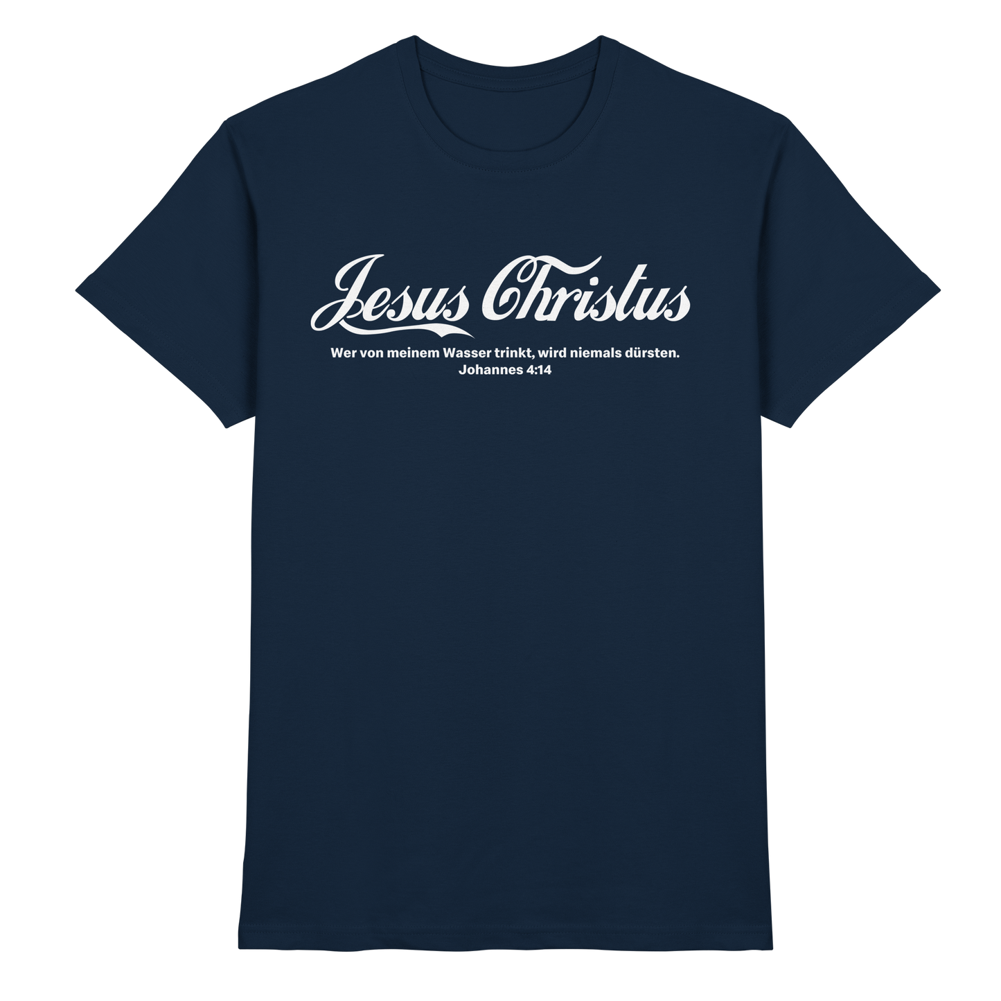 Jesus Christus – Johannes 4,14 | Christliches Statement Design „Lebendiges Wasser“ - Premium Shirt