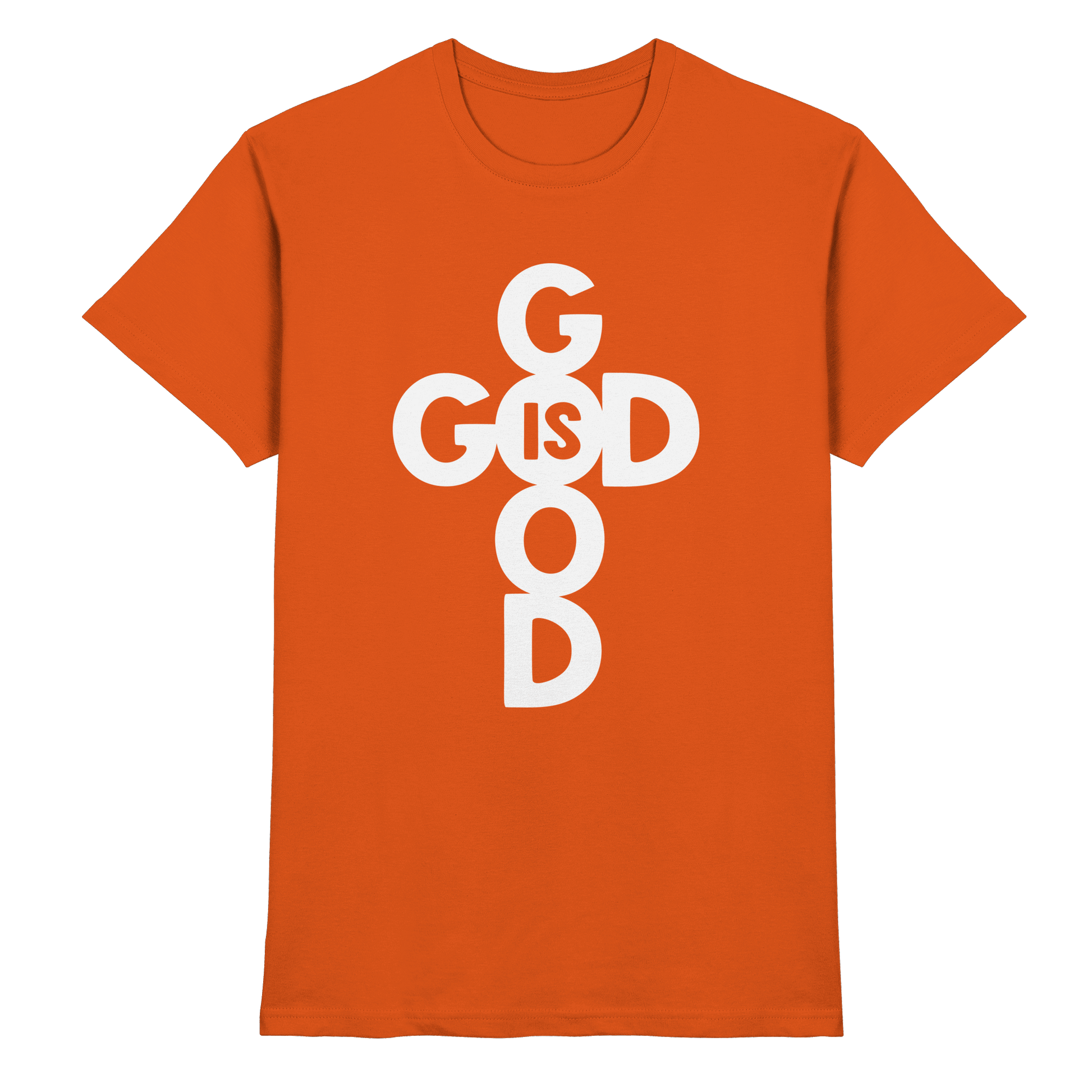 God is Good | Christliche Kleidung & Geschenke im Kreuz-Design - Premium Shirt