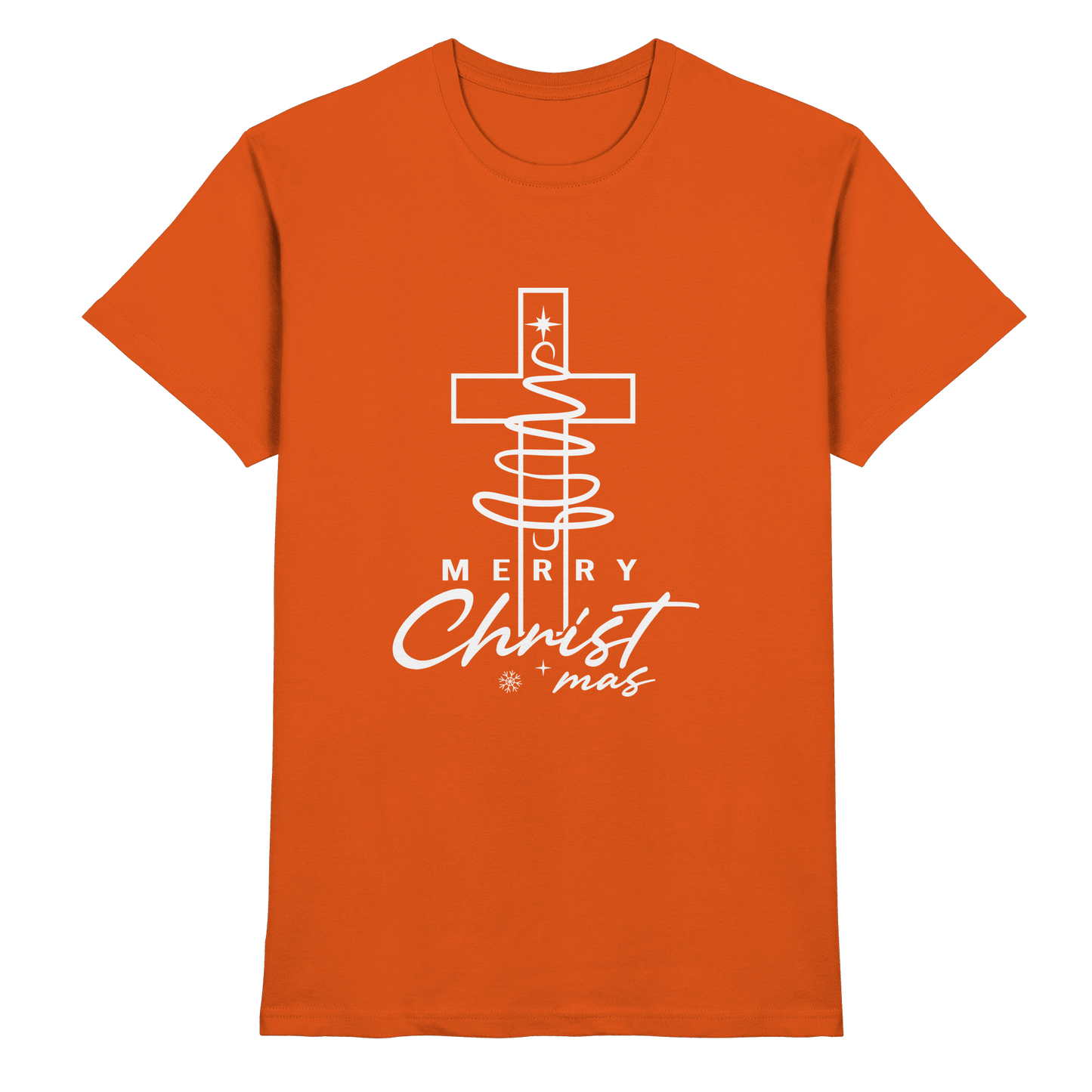 Kreuz und Christbaum – Merry Christ*mas Design - Premium Shirt