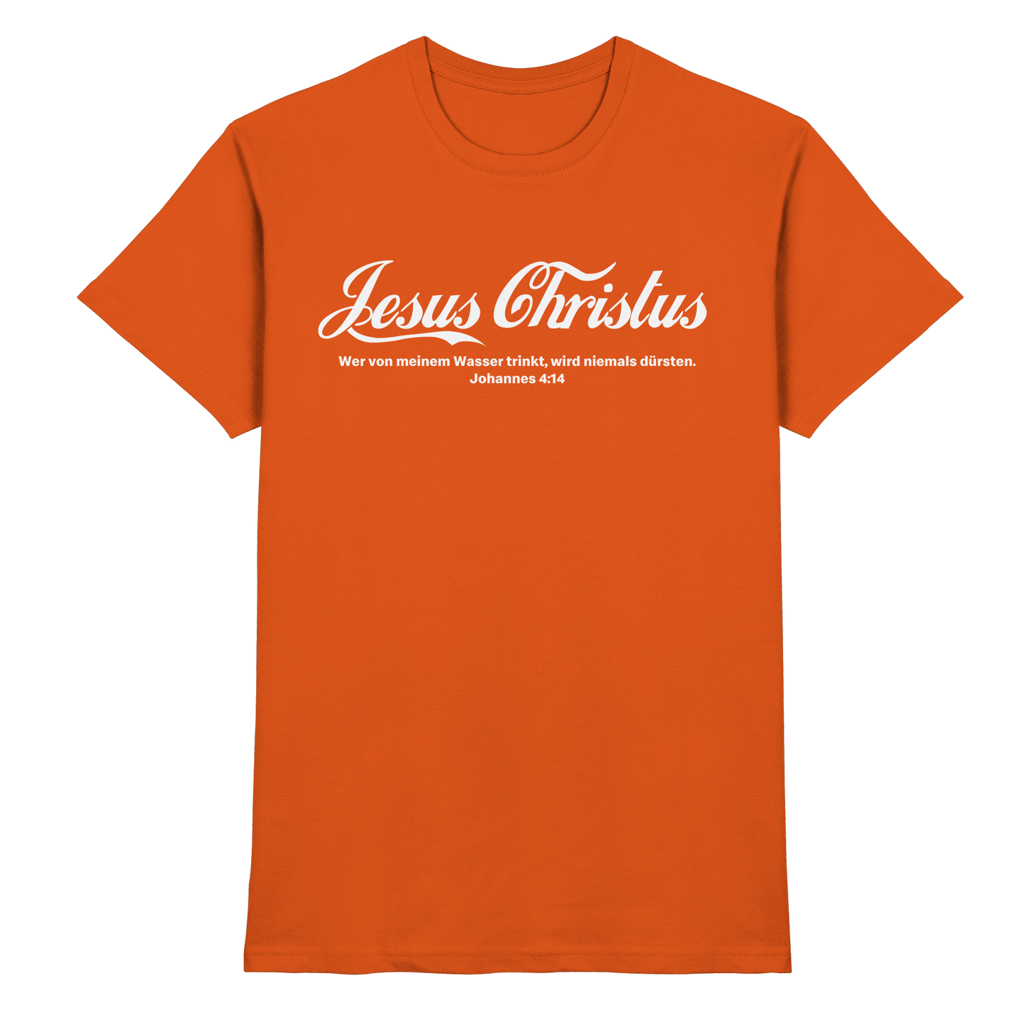 Jesus Christus – Johannes 4,14 | Christliches Statement Design „Lebendiges Wasser“ - Premium Shirt