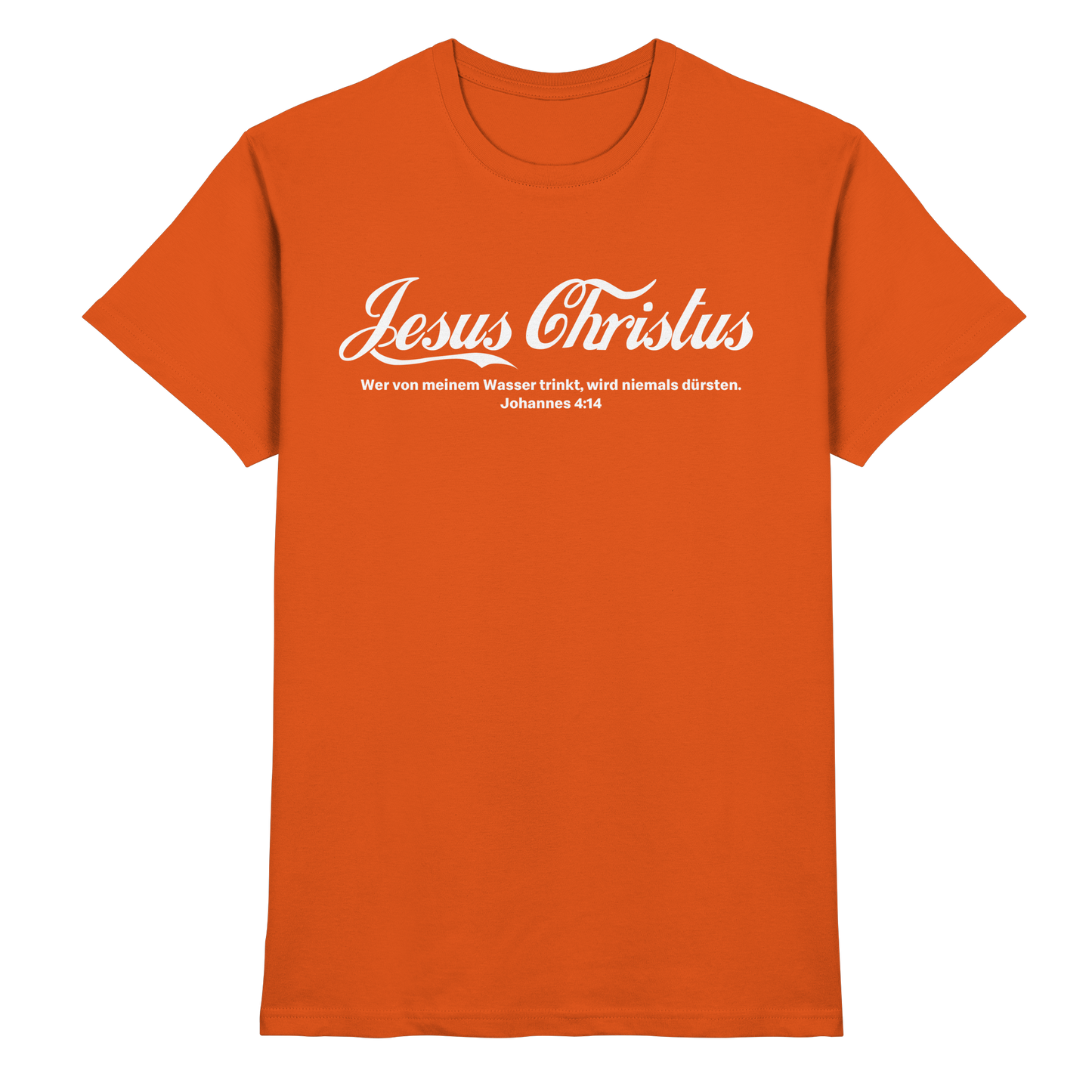Jesus Christus – Johannes 4,14 | Christliches Statement Design „Lebendiges Wasser“ - Premium Shirt