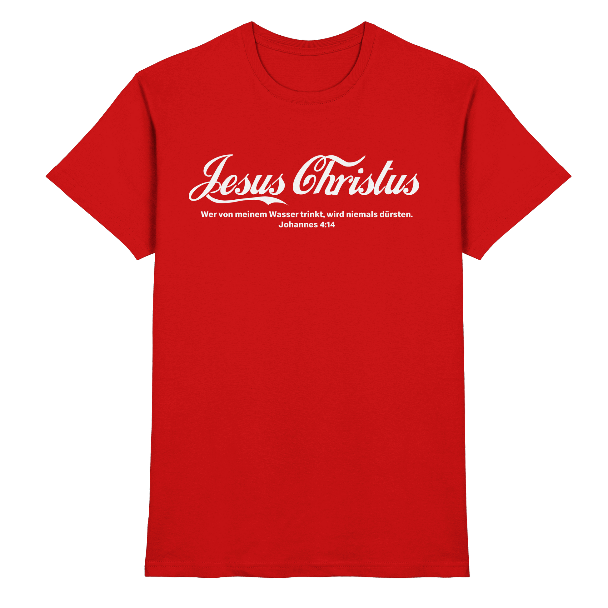 Jesus Christus – Johannes 4,14 | Christliches Statement Design „Lebendiges Wasser“ - Premium Shirt