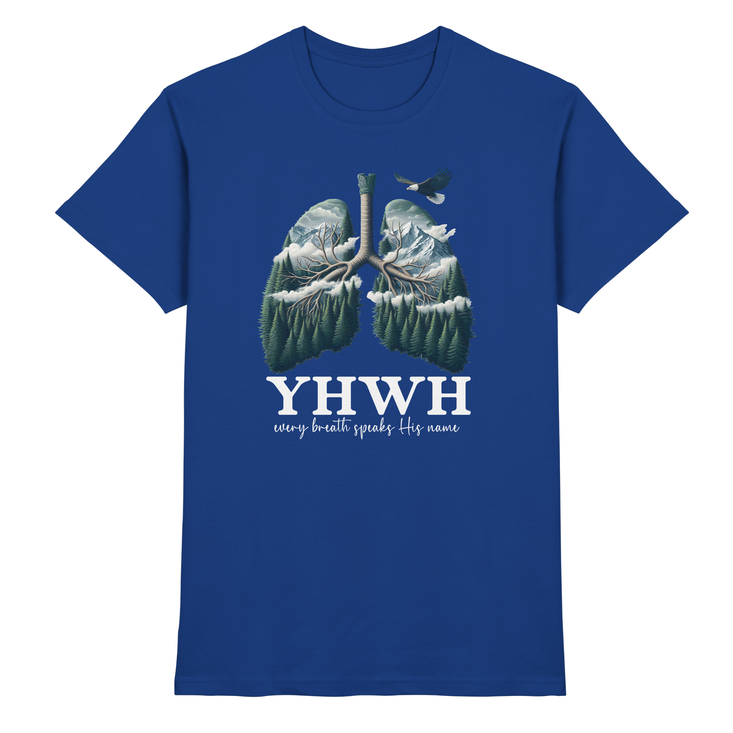 YHWH – Every Breath Speaks His Name | Atem des Lebens | Christliches Design - Premium Shirt