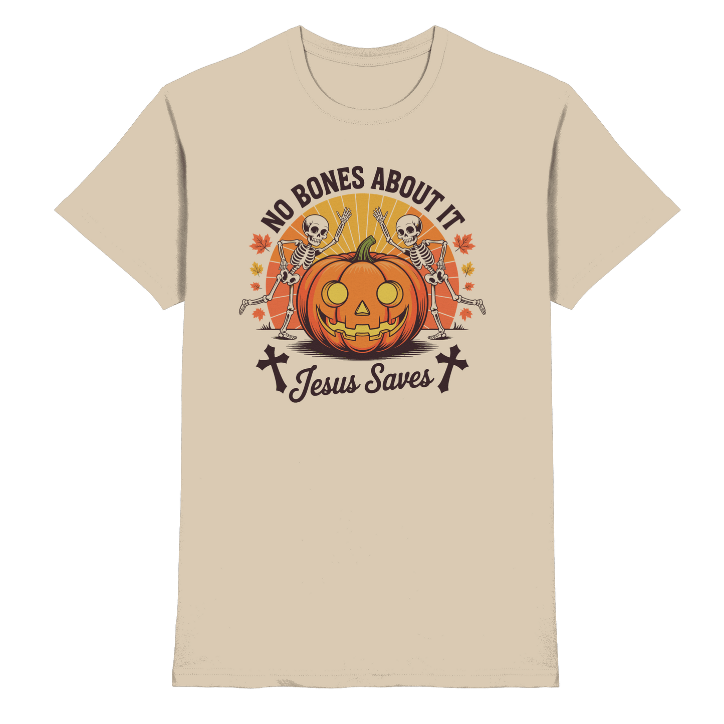 No Bones About It – Jesus Saves | Christliche Kleidung & Geschenke zu Halloween - Premium Shirt