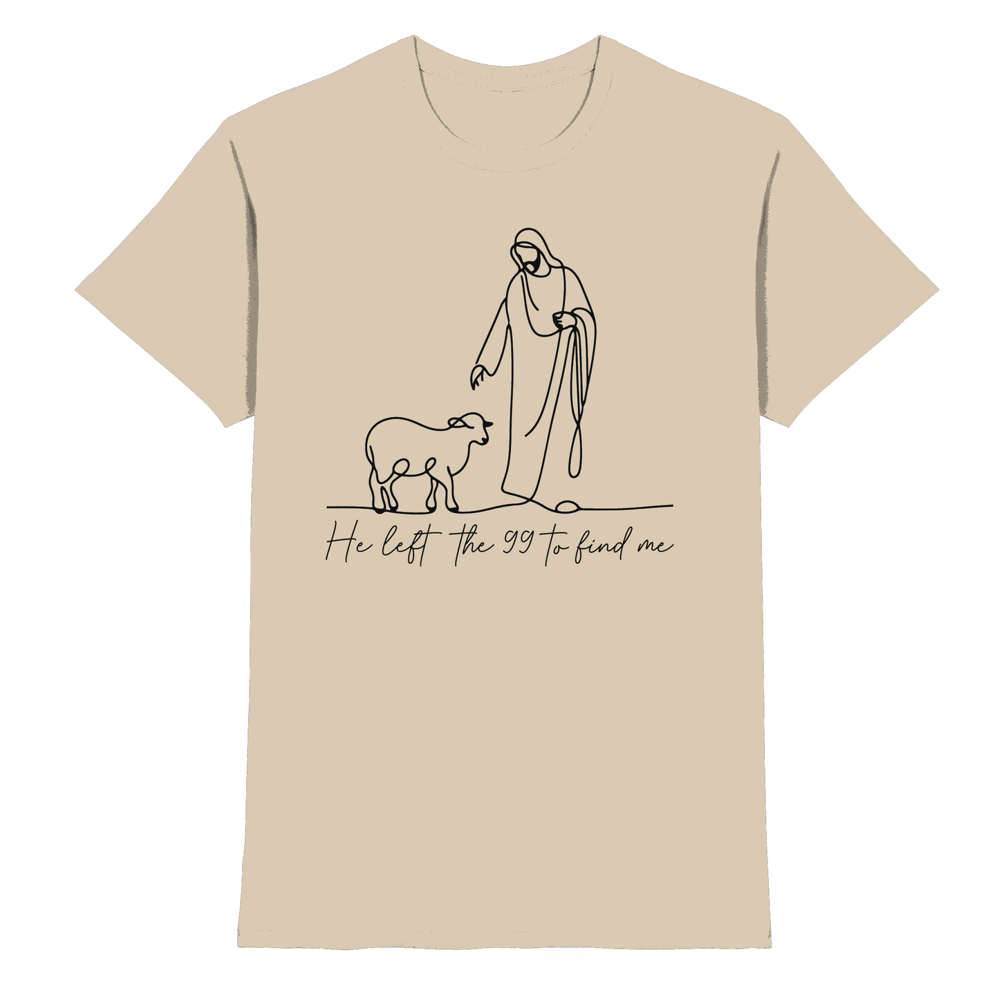 He Left the 99 to Find Me – Kraftvolle Botschaft in minimalistischem Design | Christliche Kleidung - Premium Shirt