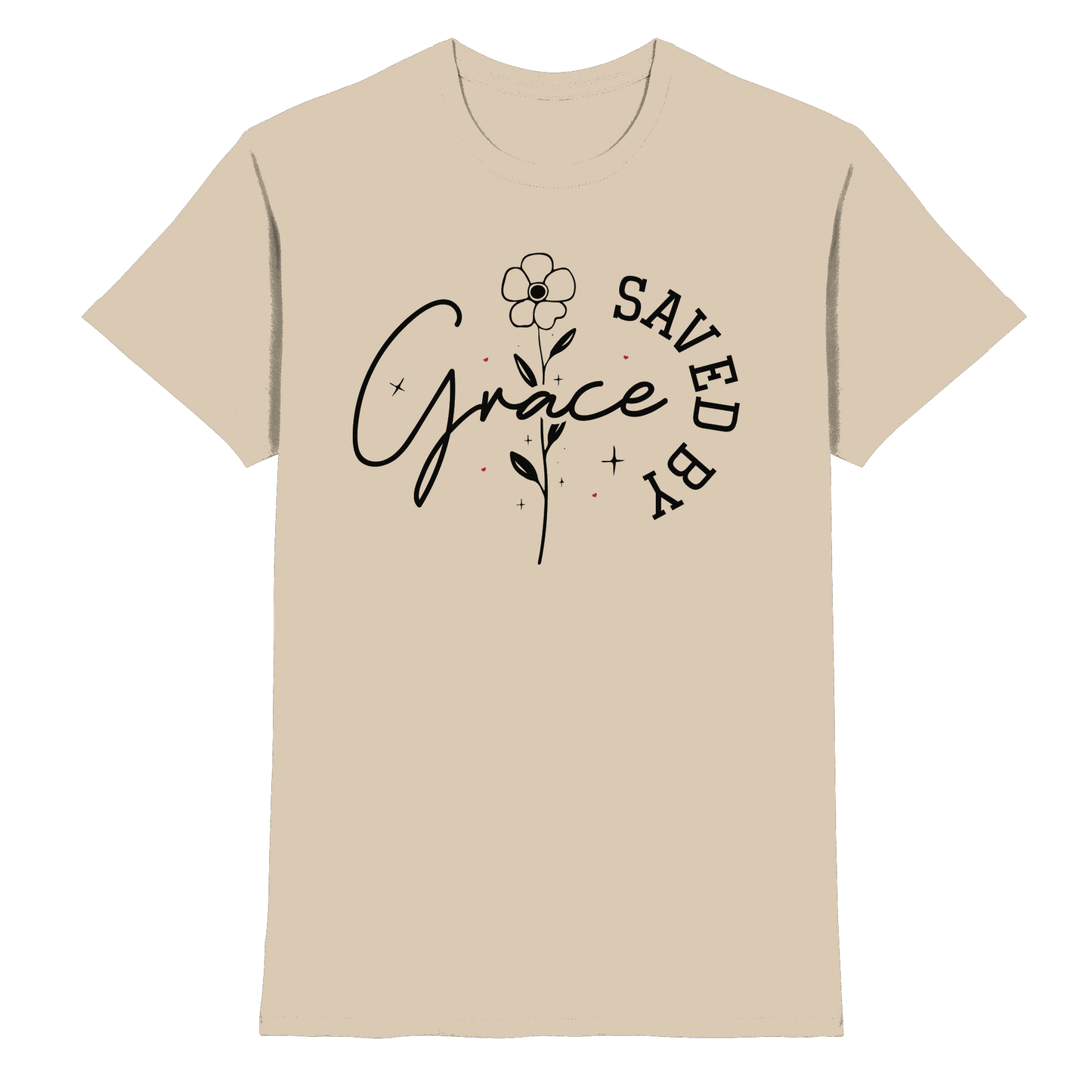 Saved by Grace – ein schlichtes Design mit tiefer Botschaft - Premium Shirt