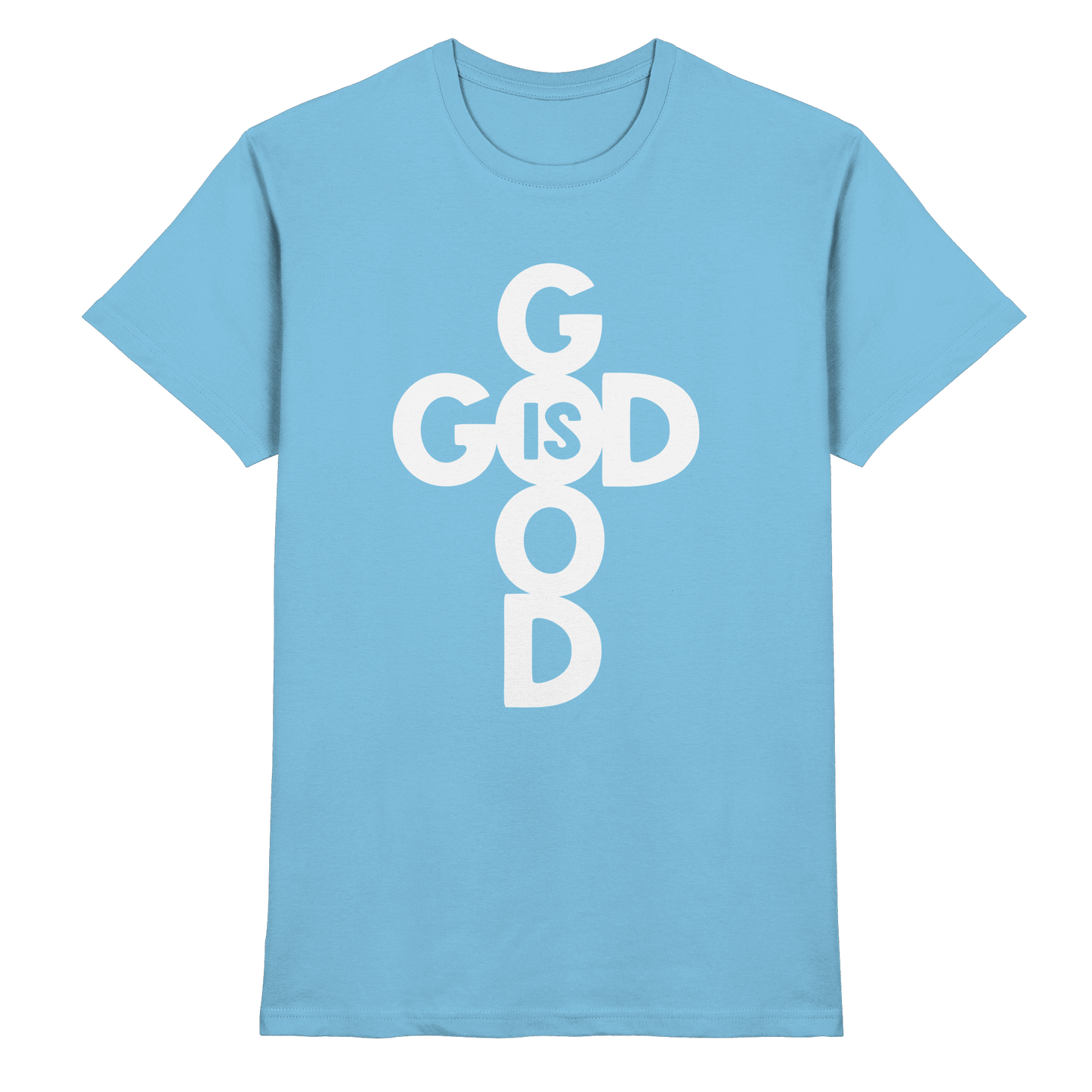 God is Good | Christliche Kleidung & Geschenke im Kreuz-Design - Premium Shirt