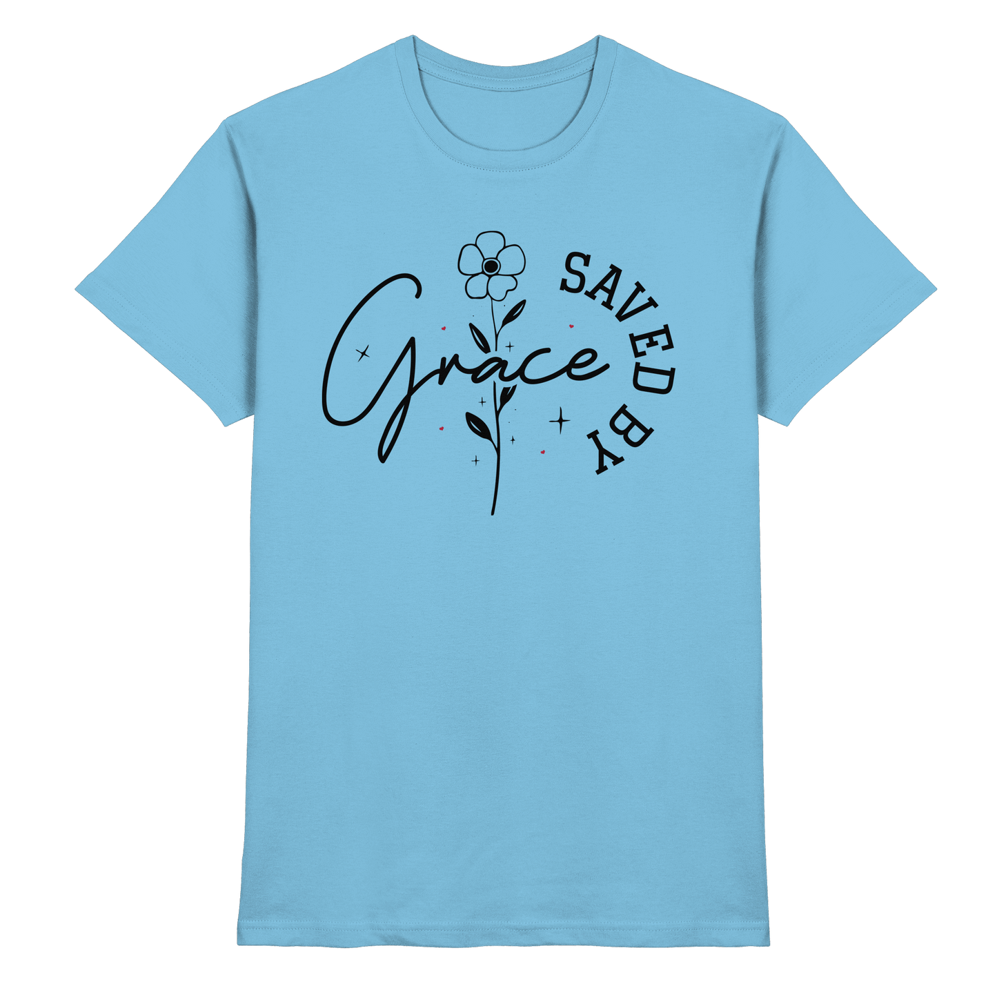Saved by Grace – ein schlichtes Design mit tiefer Botschaft - Premium Shirt