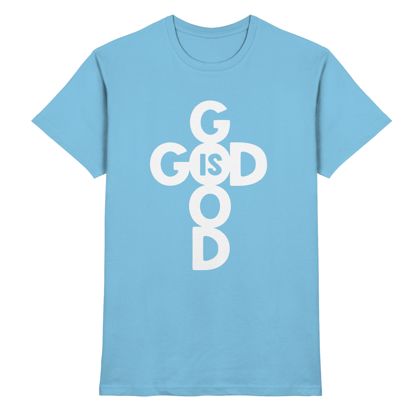 God is Good | Christian Clothing &amp; Gifts with Cross Design - Premium Shirt