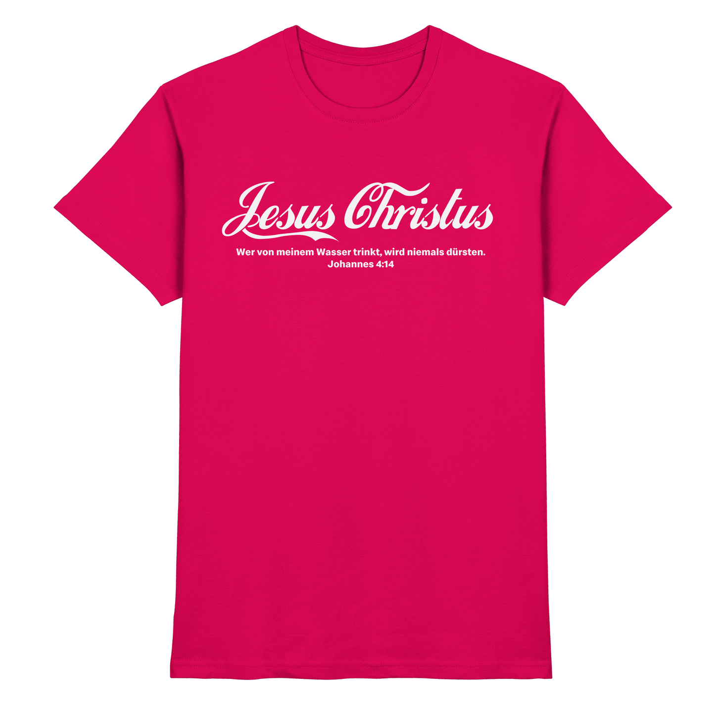 Jesus Christus – Johannes 4,14 | Christliches Statement Design „Lebendiges Wasser“ - Premium Shirt