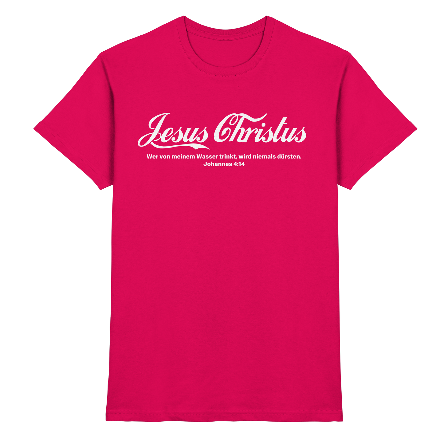 Jesus Christus – Johannes 4,14 | Christliches Statement Design „Lebendiges Wasser“ - Premium Shirt