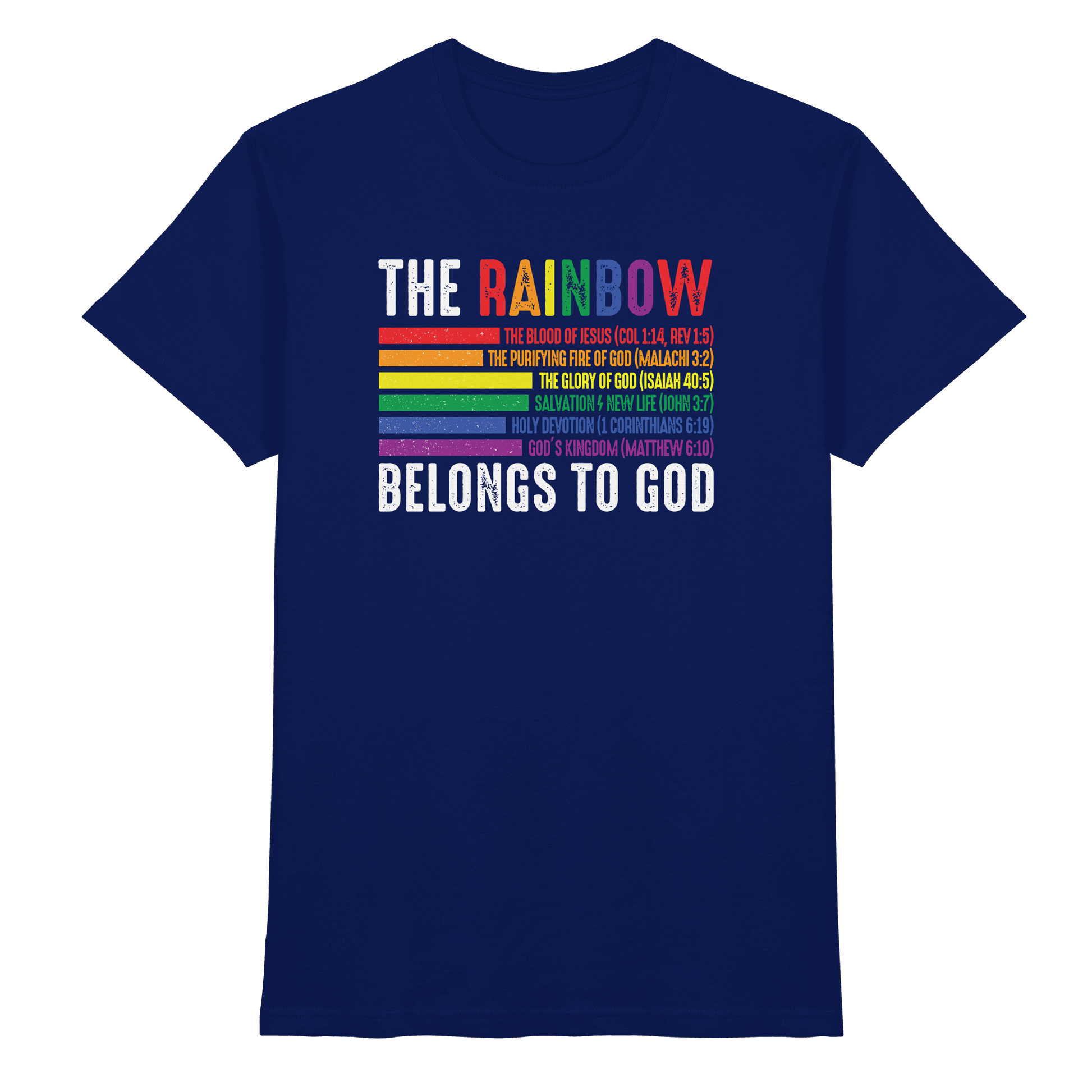 The Rainbow Belongs To God – Zeichen des Bundes und der Liebe - Premium Shirt