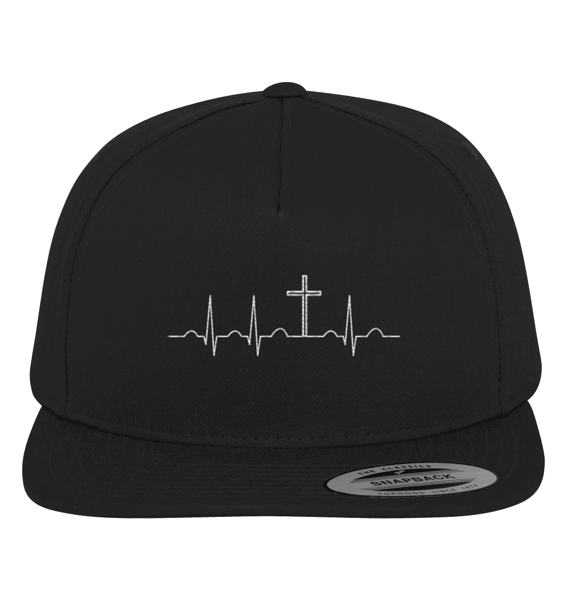 Herzschlag für Jesus (Weiß) - Stick - Premium Snapback