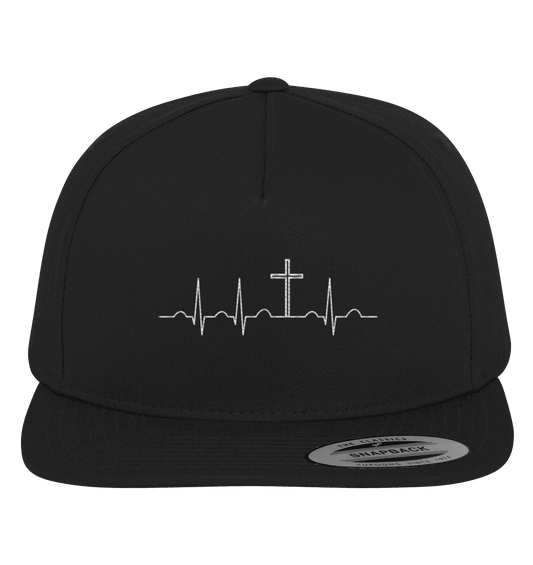 Herzschlag für Jesus (Weiß) - Stick - Premium Snapback