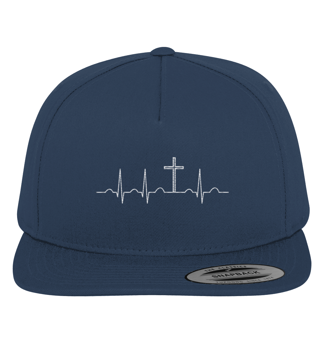 Herzschlag für Jesus (Weiß) - Stick - Premium Snapback