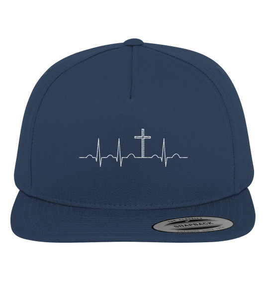 Herzschlag für Jesus (Weiß) - Stick - Premium Snapback