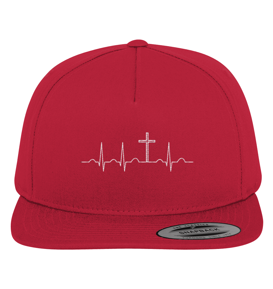 Herzschlag für Jesus (Weiß) - Stick - Premium Snapback
