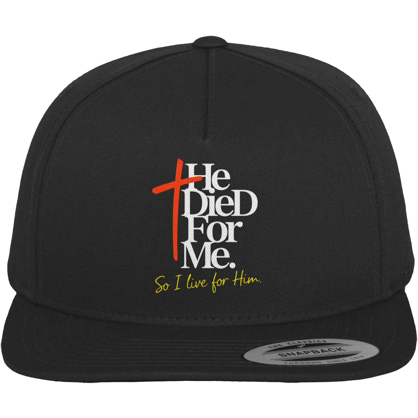 He Died for Me – Christliches Design mit Statement - Premium Snapback