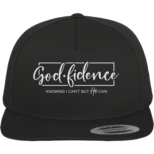 God.fidence – Knowing I can’t but He can | Christliche Kleidung  - Premium Snapback