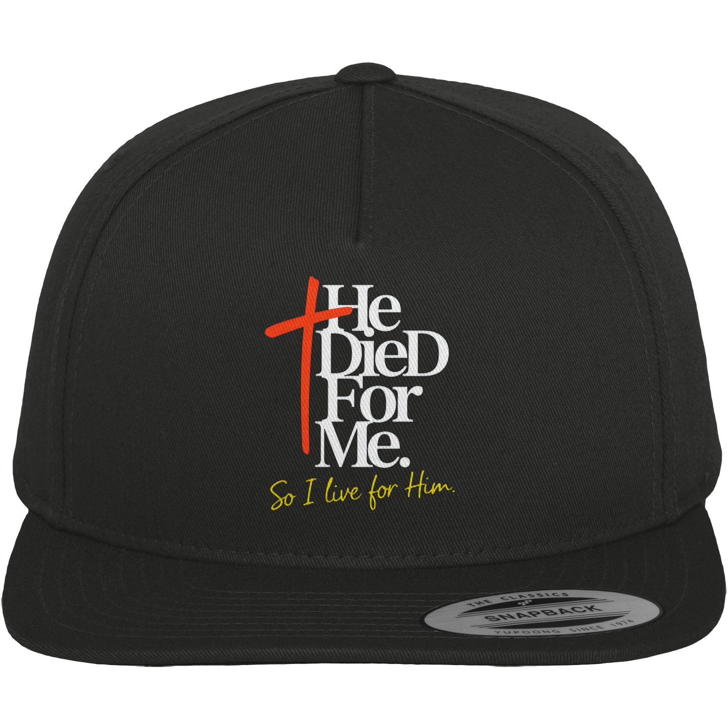 He Died for Me – Christliches Design mit Statement - Premium Snapback