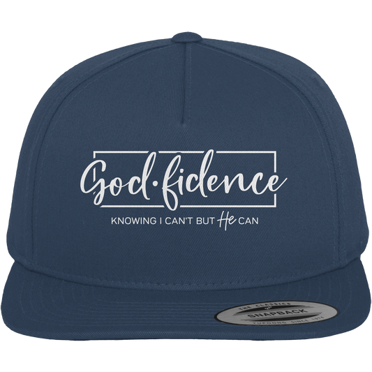 God.fidence – Knowing I can’t but He can | Christliche Kleidung  - Premium Snapback
