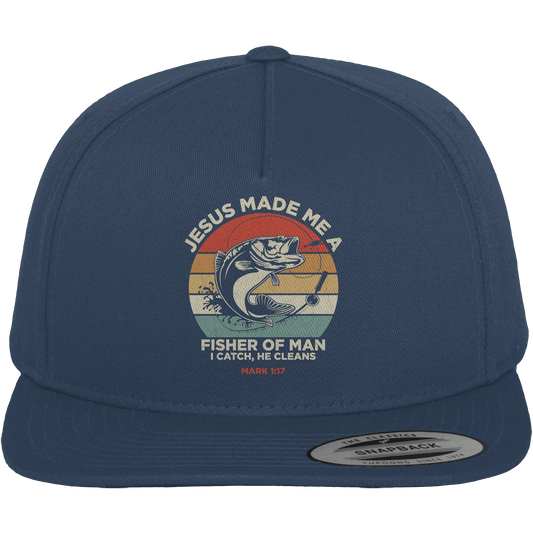 Jesus Made Me a Fisher of Men – I Catch, He Cleans | Christliches Design inspiriert von Matthäus 4:19 - Premium Snapback
