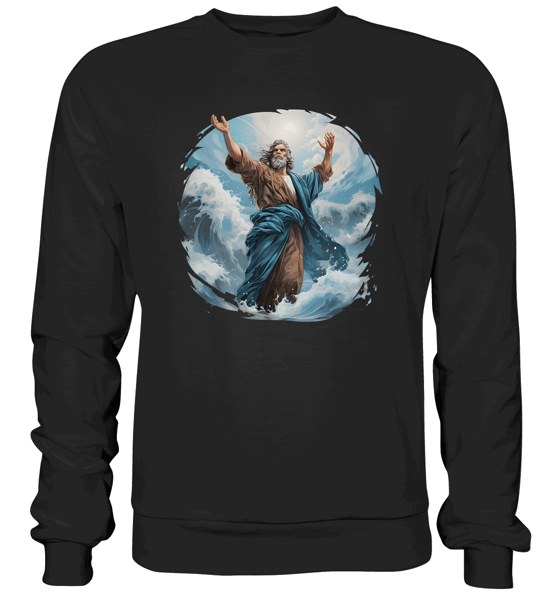 Moses – Glaube, der das Meer teilt | Christliche Kleidung - Premium Sweatshirt