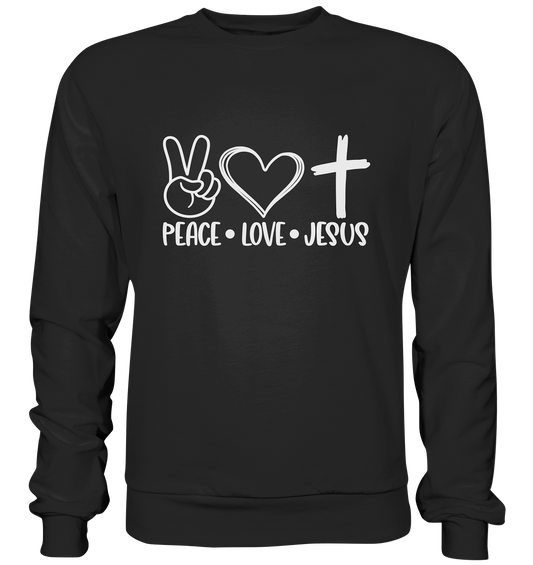 Frieden, Liebe, Jesus: Christliche Kleidungskollektion - Premium Sweatshirt