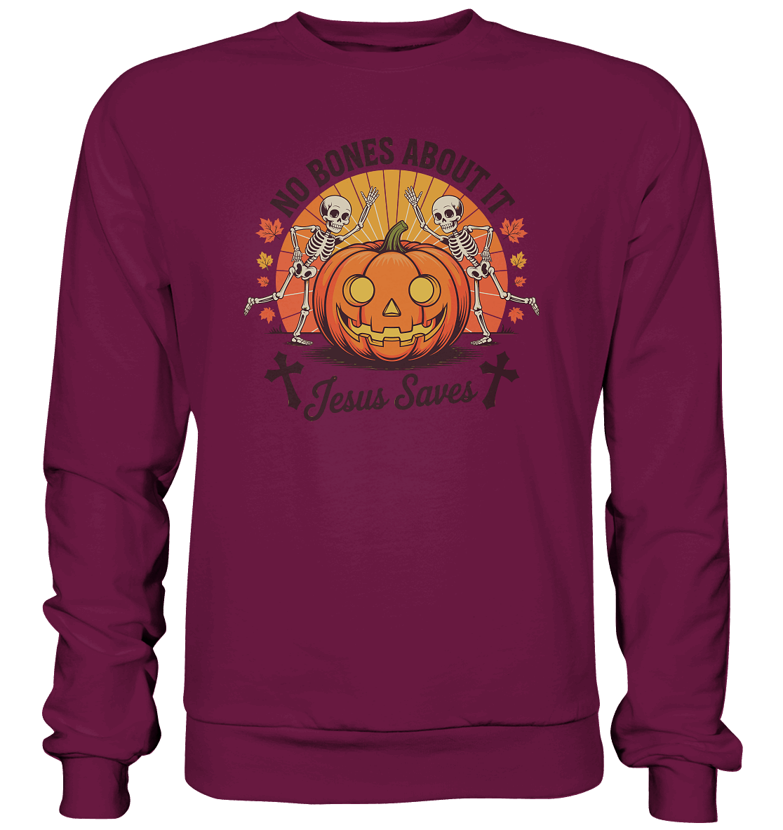 No Bones About It – Jesus Saves | Christliche Kleidung & Geschenke zu Halloween - Premium Sweatshirt