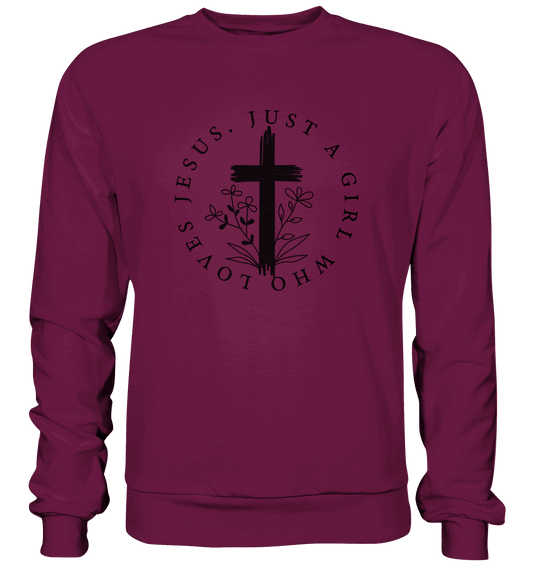 Just a girl who loves Jesus - Premium Sweatshirt