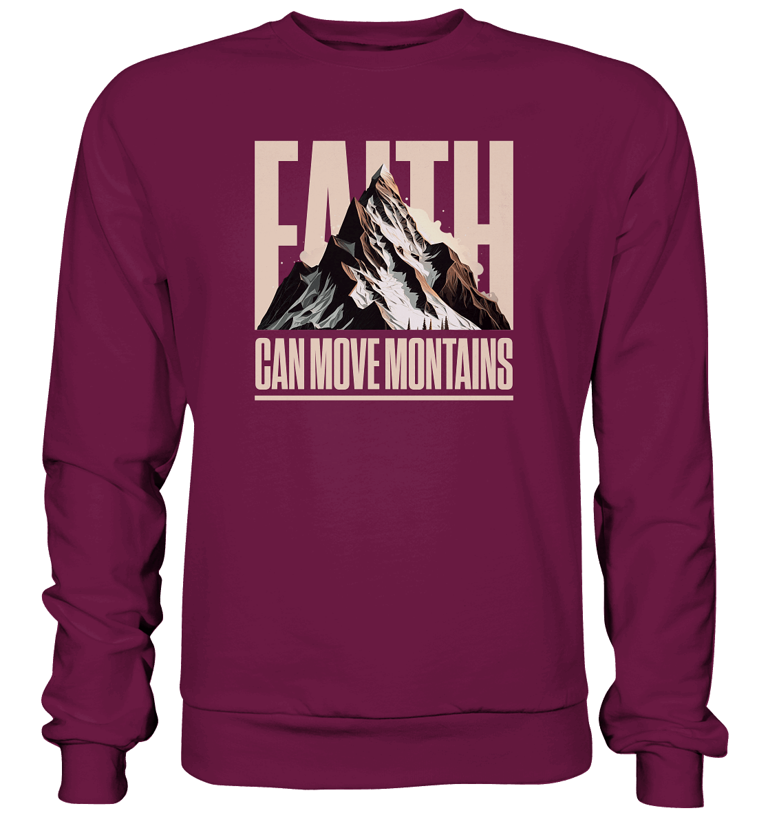 Faith Can Move Mountains – Glaube, der Grenzen überwindet | Christliche Kleidung - Premium Sweatshirt