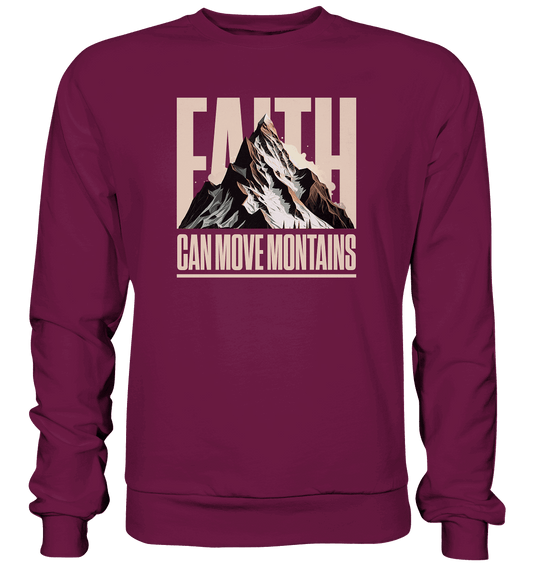 Faith Can Move Mountains – Glaube, der Grenzen überwindet | Christliche Kleidung - Premium Sweatshirt
