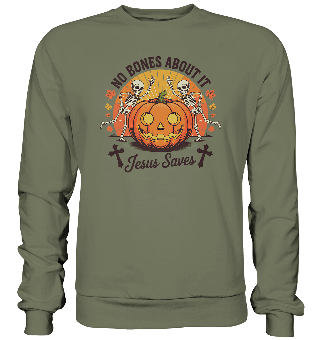 No Bones About It – Jesus Saves | Christliche Kleidung & Geschenke zu Halloween - Premium Sweatshirt
