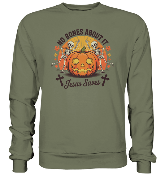No Bones About It – Jesus Saves | Christliche Kleidung & Geschenke zu Halloween - Premium Sweatshirt