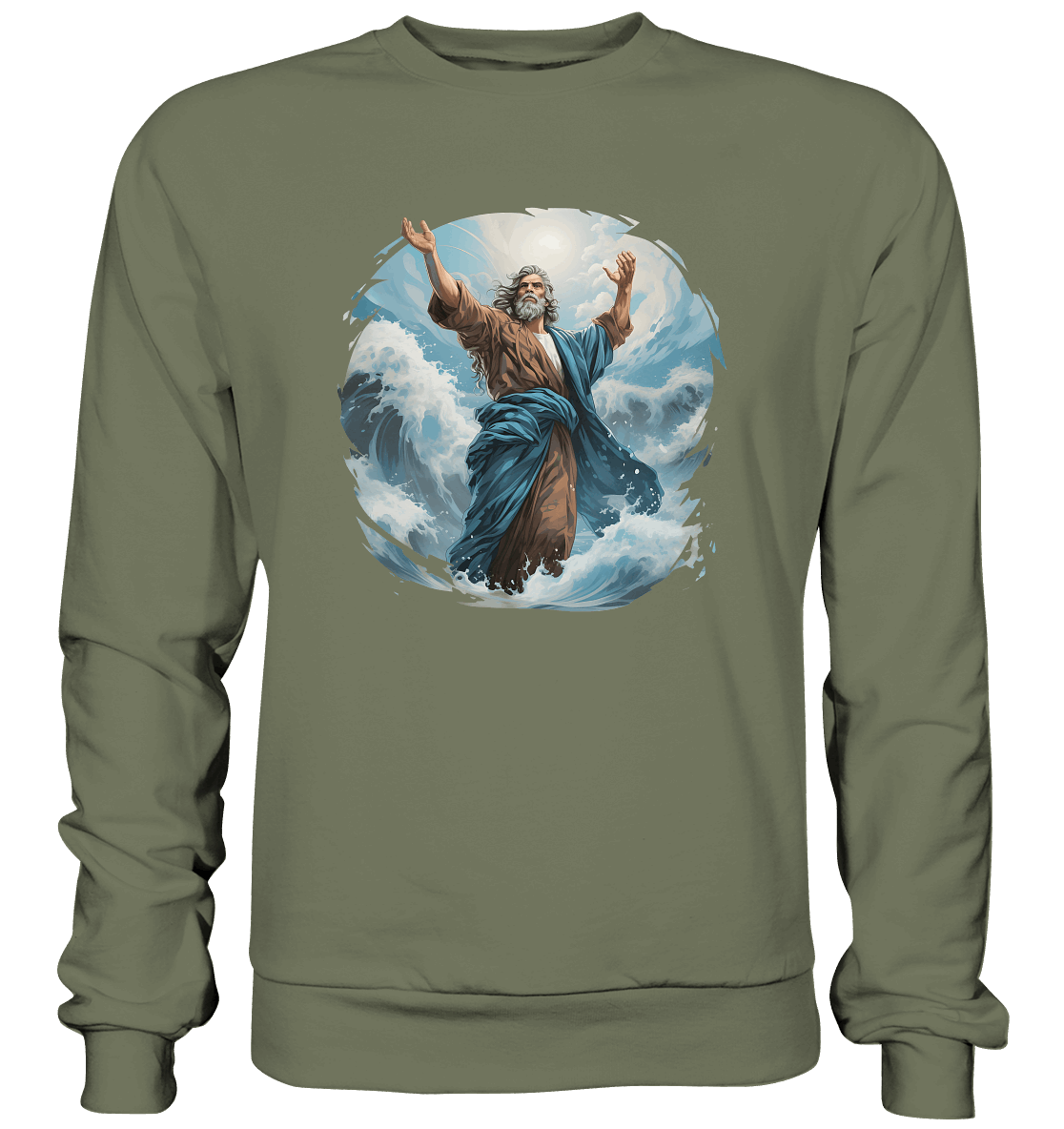 Moses – Glaube, der das Meer teilt | Christliche Kleidung - Premium Sweatshirt