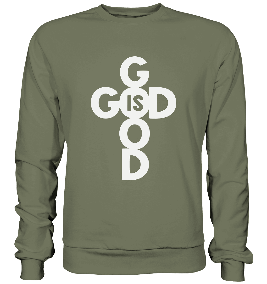 God is Good | Christliche Kleidung & Geschenke im Kreuz-Design - Premium Sweatshirt